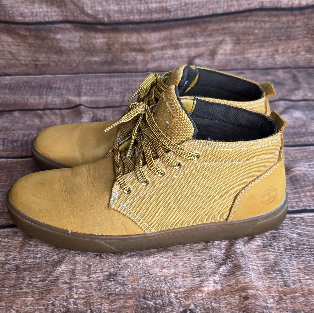 Timberland Men's Groveton Leather Fabric Chukka Boot Wheat Nubuck Size 7.5 - Picture 3 of 11